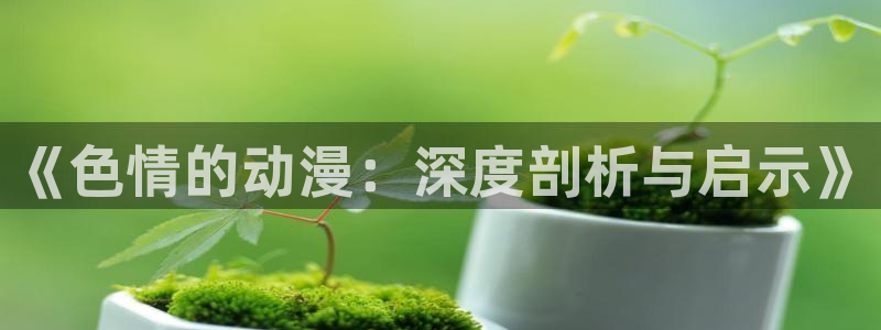 58动漫网观看：《色情的动漫：深度剖析与启示》