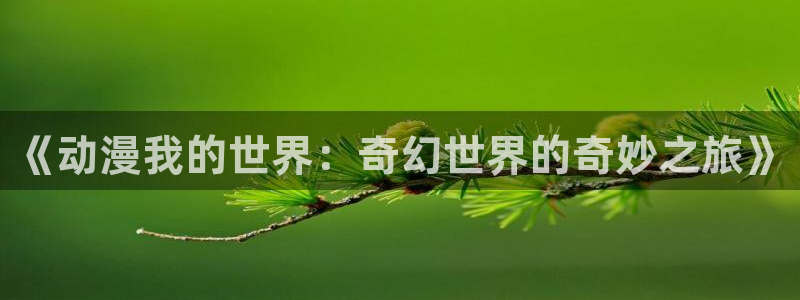 58动漫网的网址：《动漫我的世界：奇幻世界的奇妙之旅》